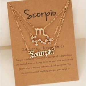 Scorpio constellation 3-piece necklaces Zodiac Sign